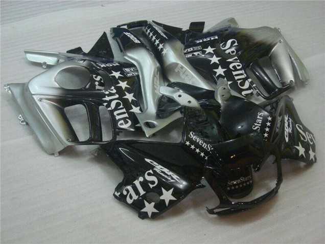 Billige Honda CBR600 F3 Motorrad Verkleidung 1995-1996 - Silber Glanzendes Schwarz SevenStars