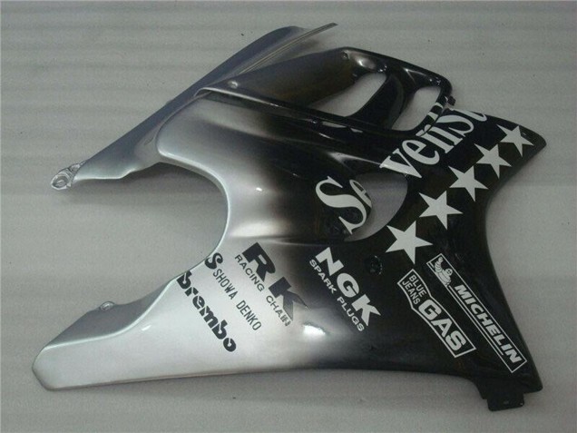 Billige Honda CBR600 F3 Motorrad Verkleidung 1995-1996 - Silber Glanzendes Schwarz SevenStars