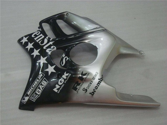 Billige Honda CBR600 F3 Motorrad Verkleidung 1995-1996 - Silber Glanzendes Schwarz SevenStars