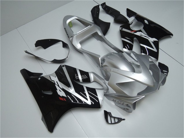 Billige Honda CBR600 F4i Motorrad Verkleidung 2001-2003 - Silber Glanzendes Schwarz