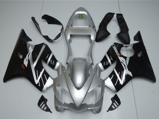 Billige Honda CBR600 F4i Motorrad Verkleidung 2001-2003 - Silber Glanzendes Schwarz
