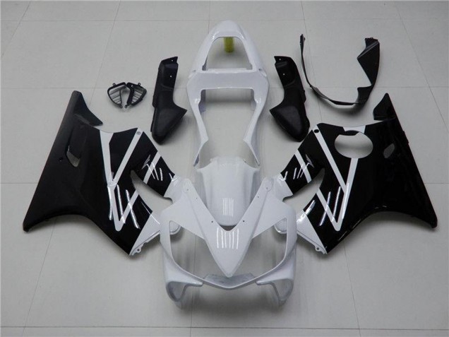 Billige Honda CBR600 F4i Motorrad Verkleidung Kit 2001-2003 - Weiss Glanzendes Schwarz