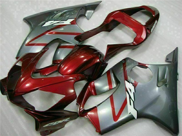 Billige Honda CBR600 F4i Motorrad Verkleidung Kit 2001-2003 - Silber Rot