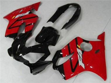 Billige Honda CBR600 F4i Motorrad Verkleidung 2004-2007 - Rot Glanzendes Schwarz