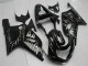 Billige Suzuki GSXR 600/750 Motorrad Verkleidung 2001-2003 - Glanzendes Schwarz Silber Flamme