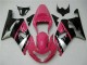 Billige Suzuki GSXR 600/750 Motorrad Verkleidung 2001-2003 - Rosa Silber Glanzendes Schwarz