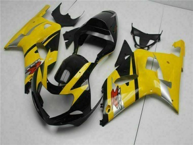Billige Suzuki GSXR 600/750 Motorrad Verkleidung 2001-2003 - Gelb Schwarz