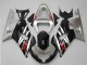 Billige Suzuki GSXR 600/750 Motorrad Verkleidung 2001-2003 - Silber Glanzendes Schwarz Rot