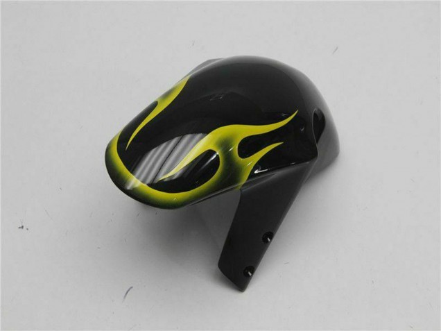 Billige Suzuki GSXR 600/750 Motorrad Verkleidung 2001-2003 - Glanzendes Schwarz Gelb Flamme