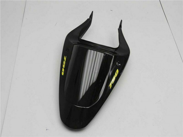 Billige Suzuki GSXR 600/750 Motorrad Verkleidung 2001-2003 - Glanzendes Schwarz Gelb Flamme