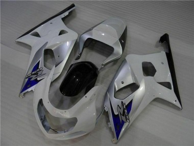 Billige Suzuki GSXR 600/750 Motorrad Verkleidung 2001-2003 - Weiss Silber Blau Schwarz