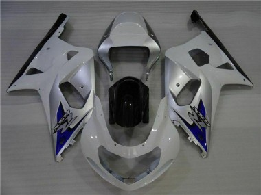 Billige Suzuki GSXR 600/750 Motorrad Verkleidung 2001-2003 - Weiss Silber Blau Schwarz