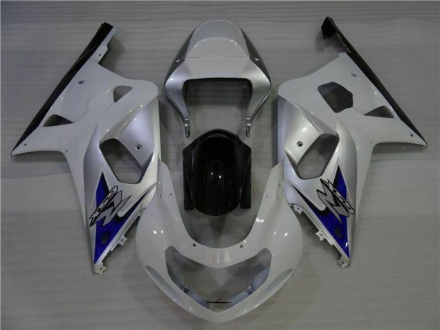 Billige Suzuki GSXR 600/750 Motorrad Verkleidung 2001-2003 - Weiss Silber Blau Schwarz