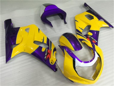 Billige Suzuki GSXR 600/750 Motorrad Verkleidung 2001-2003 - Gelb Lila