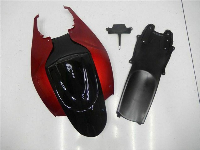 Billige Suzuki GSXR 600/750 Motorrad Verkleidung 2006-2007 - Rot Glanzendes Schwarz