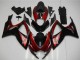 Billige Suzuki GSXR 600/750 Motorrad Verkleidung 2006-2007 - Rot Glanzendes Schwarz