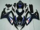 Billige Suzuki GSXR 600/750 Motorrad Verkleidung 2006-2007 - Glanzendes Schwarz Blau