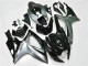 Billige Suzuki GSXR 600/750 Motorrad Verkleidung 2006-2007 - Silber Glanzendes Schwarz