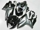 Billige Suzuki GSXR 600/750 Motorrad Verkleidung 2006-2007 - Silber Glanzendes Schwarz