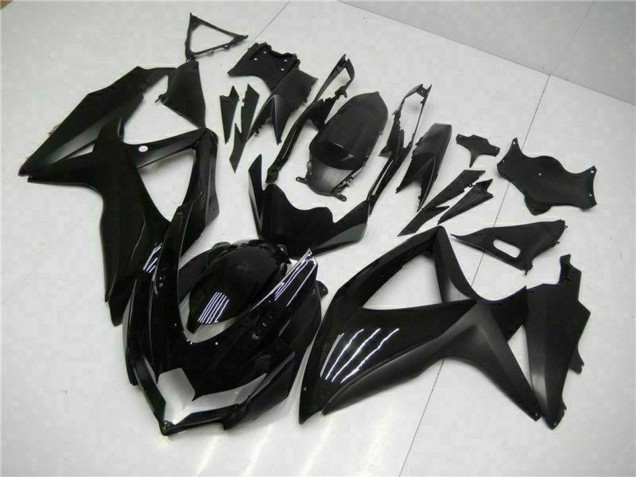 Billige Suzuki GSXR 600/750 Motorrad Verkleidung 2008-2010 - Glanzendes Schwarz Matt Schwarz