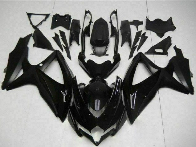 Billige Suzuki GSXR 600/750 Motorrad Verkleidung 2008-2010 - Glanzendes Schwarz Matt Schwarz