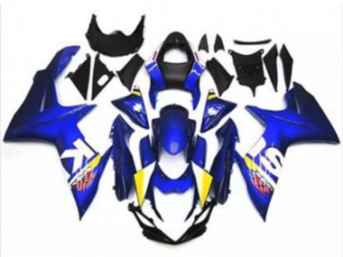 Billige Suzuki GSXR 600/750 Motorrad Verkleidung 2011-2024 - Blau Weiss