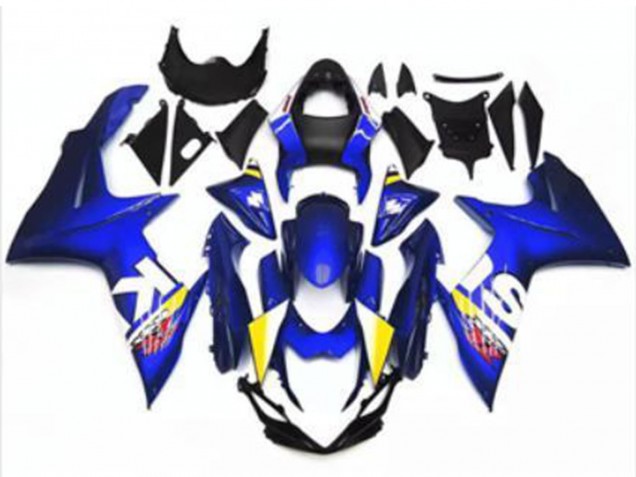 Billige Suzuki GSXR 600/750 Motorrad Verkleidung 2011-2024 - Blau Weiss