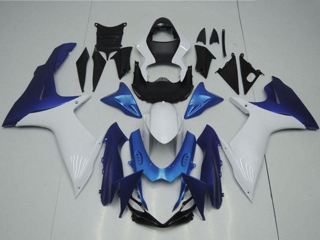 Billige Suzuki GSXR 600/750 Motorrad Verkleidung 2011-2024 - Weiss Hellblau