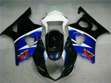 Billige Suzuki GSXR 1000 Abs Motorrad Verkleidungen 2003-2004 - Weiss Blau Glanzendes Schwarz Rot