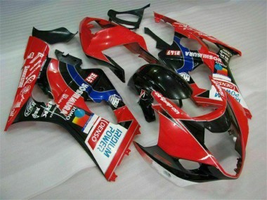 Billige Suzuki GSXR 1000 Motorrad Verkleidung 2003-2004 - Rot Schwarz Blau Yoshimura