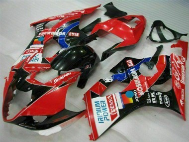 Billige Suzuki GSXR 1000 Motorrad Verkleidung 2003-2004 - Rot Schwarz Blau Yoshimura