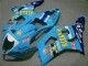 Billige Suzuki GSXR 1000 Motorrad Verkleidung 2003-2004 - Blau Weiss Gelb Rizla