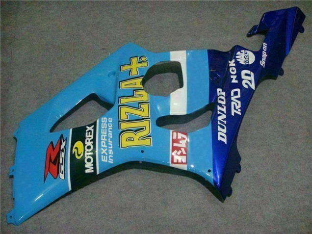Billige Suzuki GSXR 1000 Motorrad Verkleidung 2003-2004 - Blau Weiss Gelb Rizla
