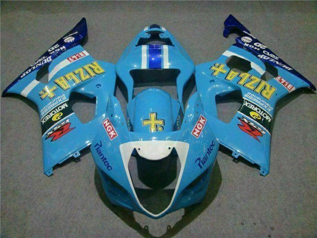 Billige Suzuki GSXR 1000 Motorrad Verkleidung 2003-2004 - Blau Weiss Gelb Rizla