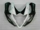 Billige Suzuki GSXR 1000 Motorrad Verkleidung 2005-2006 - Weiss Glanzendes Schwarz