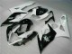 Billige Suzuki GSXR 1000 Motorrad Verkleidung 2005-2006 - Weiss Glanzendes Schwarz