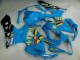 Billige Suzuki GSXR 1000 Motorrad Verkleidung 2005-2006 - Blau Gold Schwarz Rizla
