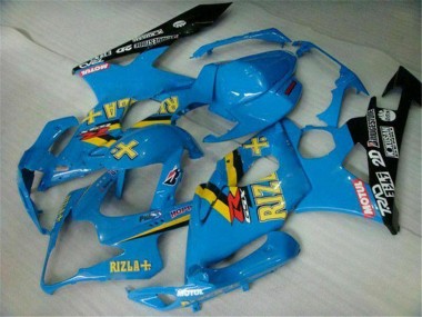 Billige Suzuki GSXR 1000 Motorrad Verkleidung 2005-2006 - Blau Gold Schwarz Rizla