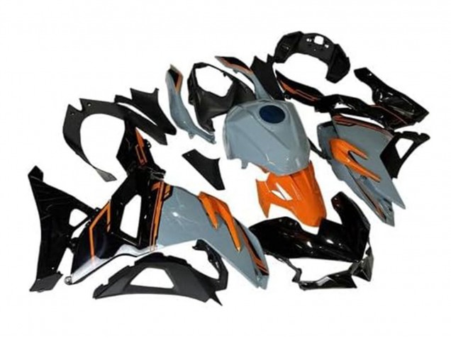 Billige Kawasaki Ninja 500 EX500R Motorrad Verkleidung 2024-2025 - Nardo Grau Orange Schwarz