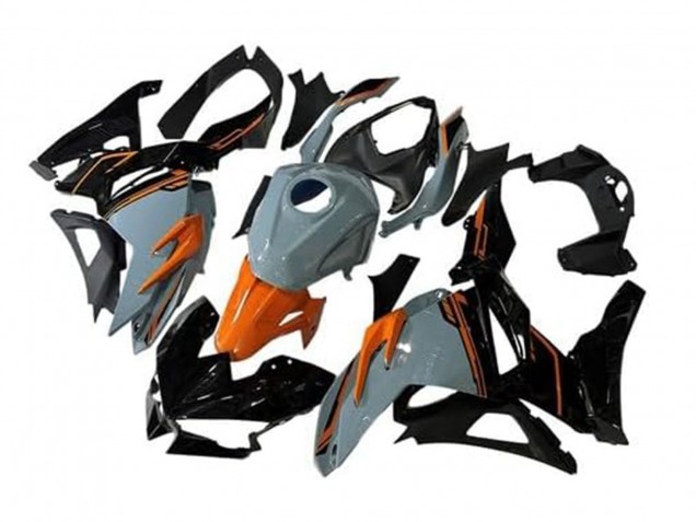 Billige Kawasaki Ninja 500 EX500R Motorrad Verkleidung 2024-2025 - Nardo Grau Orange Schwarz