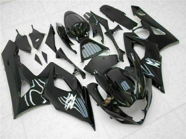 Billige Suzuki GSXR 1000 Motorrad Verkleidung 2005-2006 - Glanzendes Schwarz