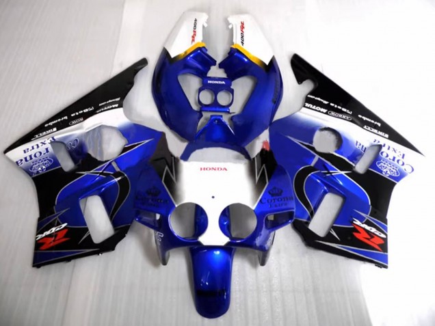 Billige Honda CBR400RR NC23 Motorrad Verkleidung 1987-1989 - Weiss Gelb Blau Glanzendes Schwarz Corona Motul