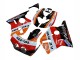 Billige Honda CBR400RR NC23 Motorrad Verkleidung 1987-1989 - Orange Weiss Rot Glanzendes Schwarz Repsol HRC