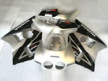 Billige Honda CBR400RR NC23 Motorrad Verkleidung 1987-1989 - Silber Schwarz