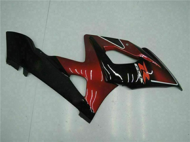Billige Suzuki GSXR 1000 Motorrad Verkleidung 2005-2006 - Rot Glanzendes Schwarz