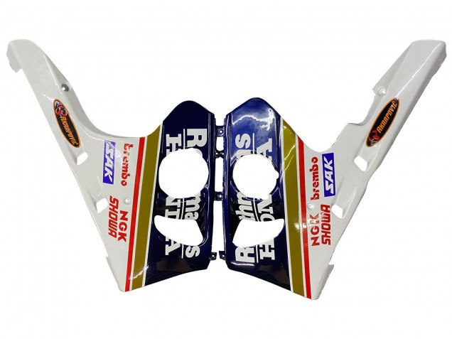 Billige Honda CBR400RR NC29 Motorrad Verkleidung 1990-1999 - Weiss Gold Rot Dunkel Blau Rothmans