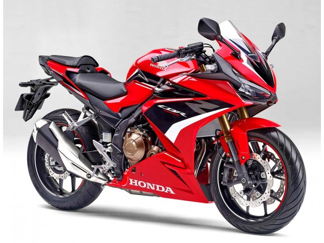 Billige Honda CBR400R Motorrad Verkleidung 2022 - Rot Weiss Glanzendes Schwarz