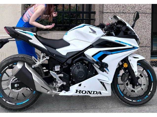 Billige Honda CBR400R Motorrad Verkleidung 2022 - Weiss Blau