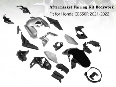 Billige Honda CB650R Motorrad Verkleidung 2019-2022 - Silber Schwarz