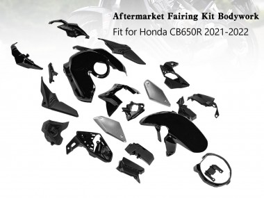 Billige Honda CB650R Motorrad Verkleidung 2019-2022 - Glanzendes Schwarz